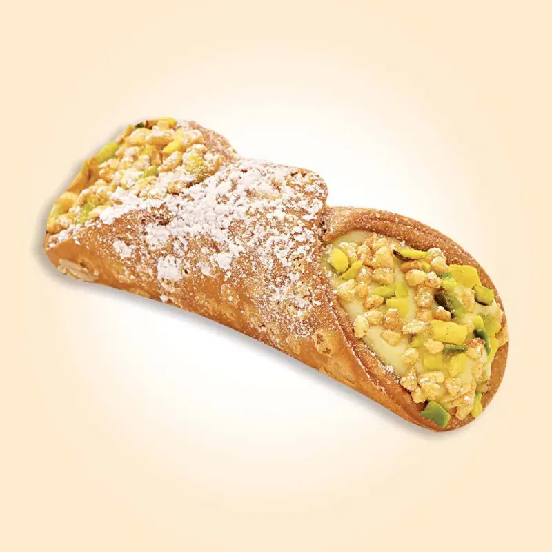 SICILIAN CANNOLI WITH PISTACHIO &amp; CHOPPED HAZELNUTS - Kami Dolciaria 46pc Avg - (2x750gr) -1.5kg