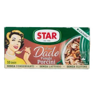 STAR “Il Mio Dado Funghi Porcini” Porcini Mushroom Italian Stock – 10 Cubes (100g)