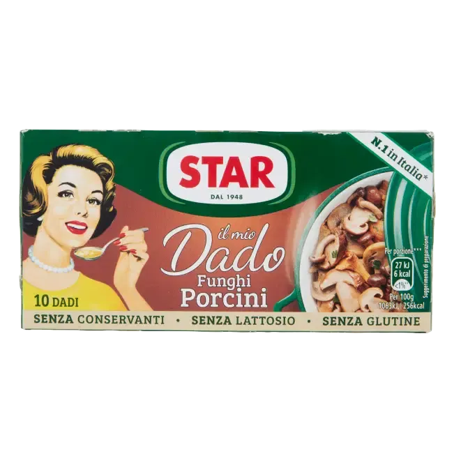 STAR “Il Mio Dado Funghi Porcini” Porcini Mushroom Italian Stock – 10 Cubes (100g)