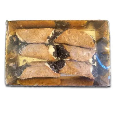 CANNOLI SICILIANI WHITE CREAM &amp; CHOCOLATE CHIP - Kami 200gr (6pc)