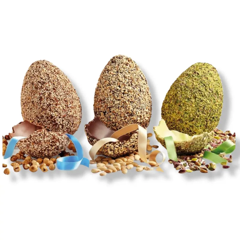 Condorelli Dark Chocolate Easter Egg with Crushed Cocoa Beans – 230g Italian Gourmet Easter Egg