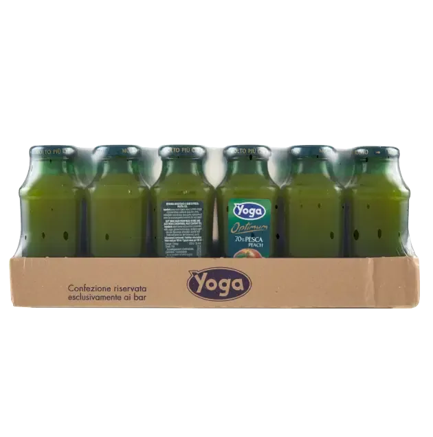 YOGA PESCA GLASS OPTIMUM 70% PEACH FRUIT JUICE - 24x200ml