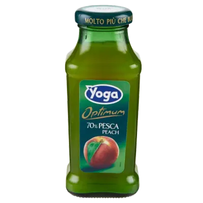YOGA PESCA GLASS OPTIMUM 70% PEACH FRUIT JUICE - 24x200ml