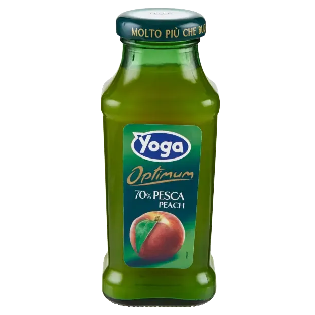 YOGA PESCA GLASS OPTIMUM 70% PEACH FRUIT JUICE - 24x200ml