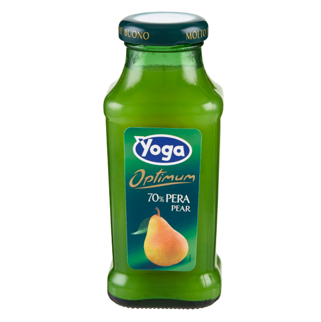 YOGA PERA GLASS OPTIMUM 70% PEAR FRUIT JUICE - 24x200ml