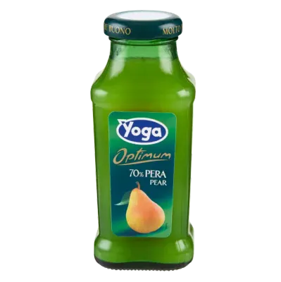 YOGA PERA GLASS OPTIMUM 70% PEAR FRUIT JUICE - 24x200ml