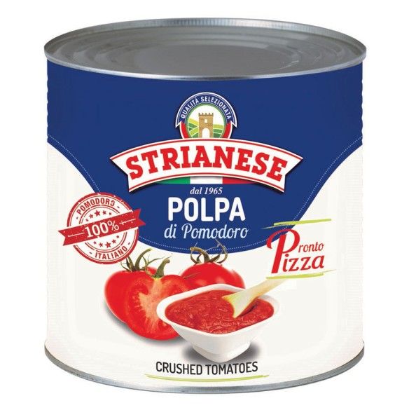 Strianese polpa di pomodoro chopped tomatoes 6 x 2.5kg Italian canned tomatoes bulk pack