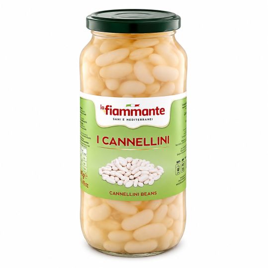 La Fiammante Cannellini Beans 540g glass jar