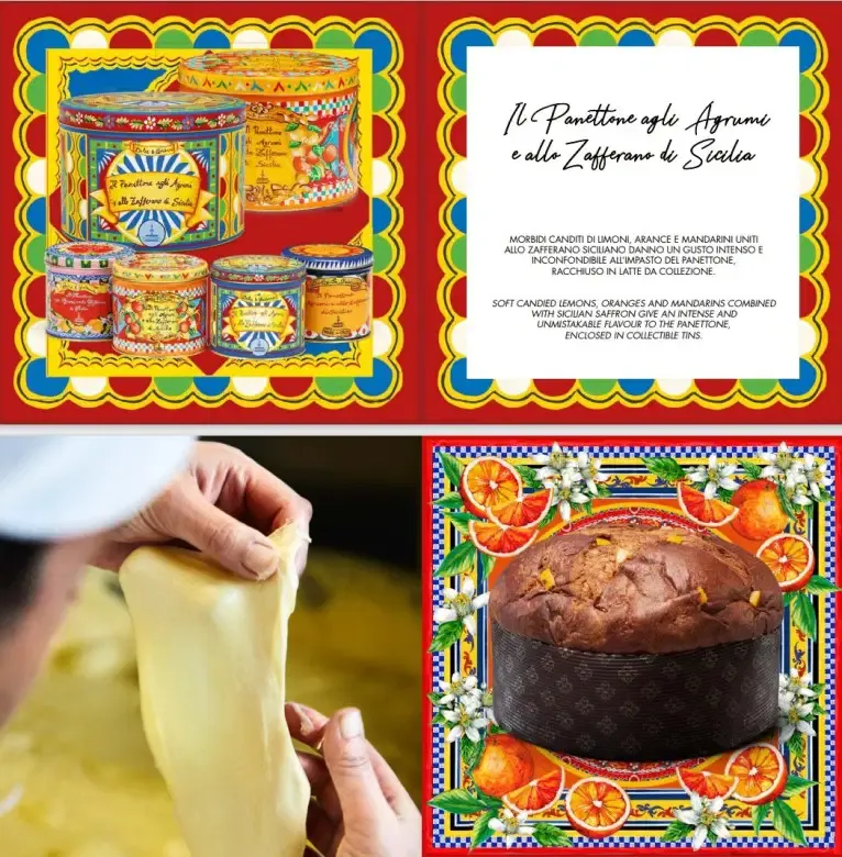 Dolce &amp; Gabbana Mini Panettone Agrumi &amp; Zafferano – 100g (Tin + Gift Bag) *NEW DESIGN*