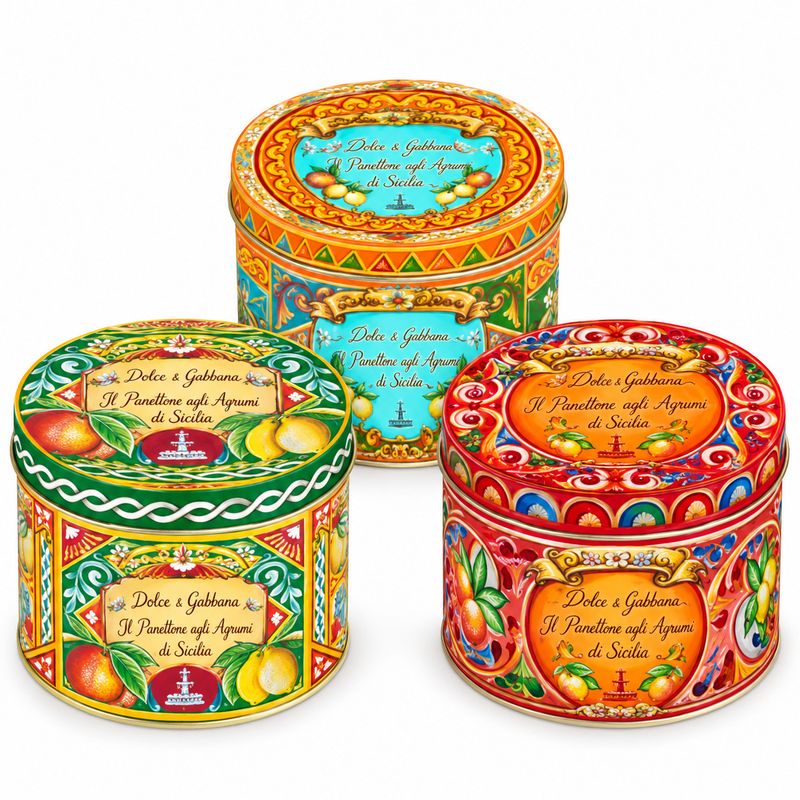 Dolce &amp; Gabbana Mini Panettone Agrumi &amp; Zafferano – 100g (Tin + Gift Bag)