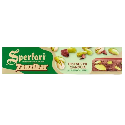Sperlari Zanzibar Pistacchi e Gianduia – 200g Sperlari Zanzibar Pistacchi e Gianduia – 200g