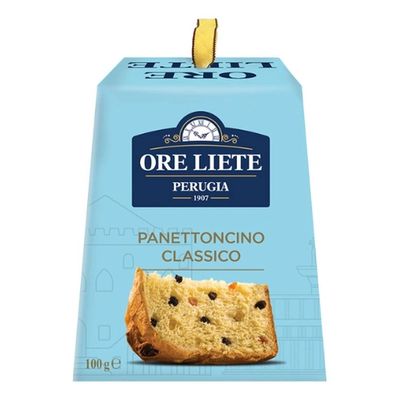 Ore Liete Panettoncino 100g mini Panettone in a festive gift box