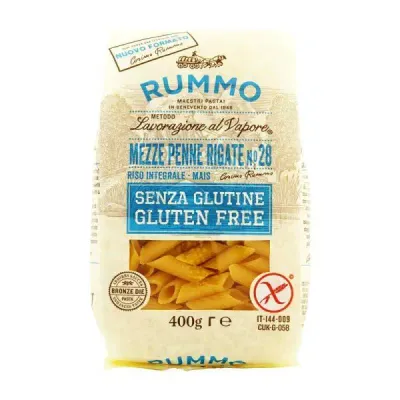 RUMMO MEZZE PENNE RIGATE GLUTEN FREE No.28 - 400gr RUMMO MEZZE PENNE RIGATE GLUTEN FREE No.28 - 400gr