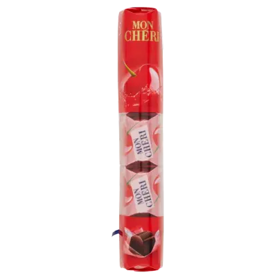 Ferrero Mon Chéri five-piece pack of cherry and liqueur dark chocolates, 52g