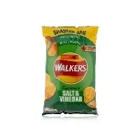 32x34.5g WALKERS  SALT AND VINEGAR  CRISPS BEST BEFORE 30/01/26
