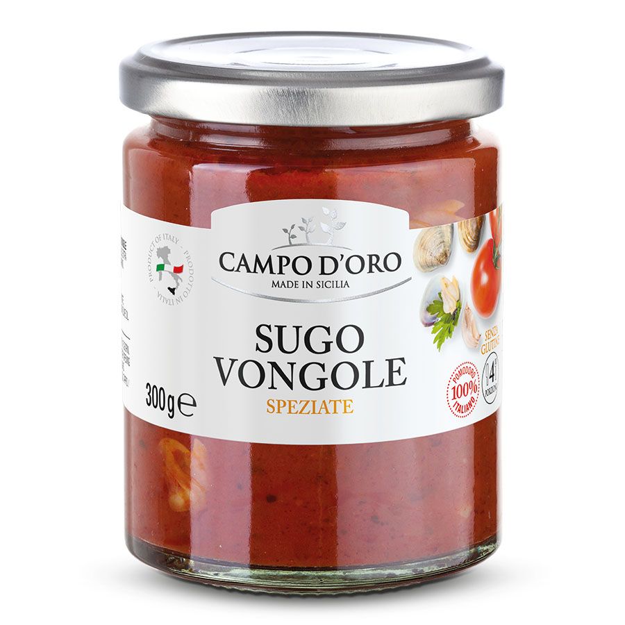 SUGO VONGOLE CLAMS WITH TOMATO SAUCE - Campo D'oro 300gr