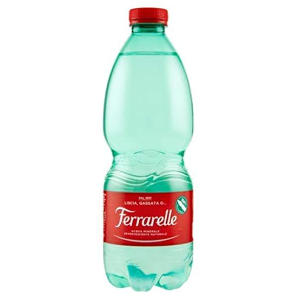 Ferrarelle 500ml naturally sparkling mineral water 24 pack plastic bottles Italian water