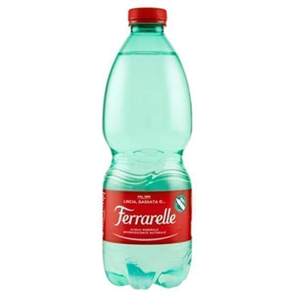 Ferrarelle Naturally Sparkling Mineral Water Plastic Bottles – 24 x 500ml (Italian Sparkling Water)