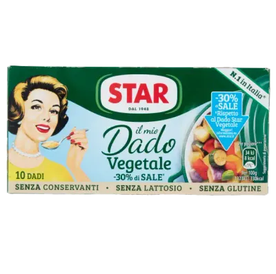 STAR Low Salt Vegetable Italian Stock – 10 Cubes (100g)