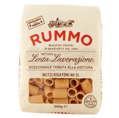 RUMMO MEZZI RIGATONI No.51 - 500gr RUMMO MEZZI RIGATONI No.51 - 500gr