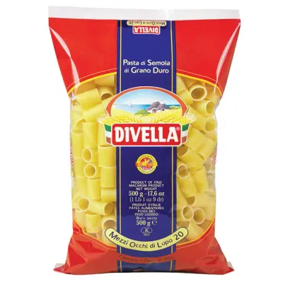 Divella Mezzi Occhi di Lupo Pasta di Semola No.20 – 500g Divella Mezzi Occhi di Lupo Pasta di Semola No.20 – 500g
