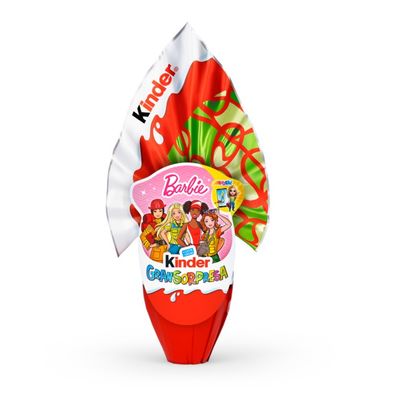 Kinder Barbie Easter egg 150g milk chocolate egg with surprise toy inside pink packaging