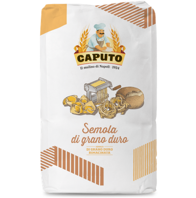 Caputo Semola di Grano Duro Rimacinata – 25kg Italian Durum Wheat Semolina Flour