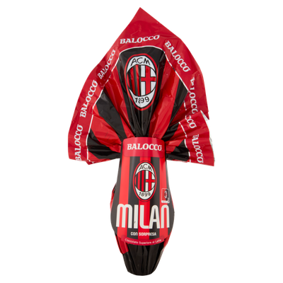 Balocco AC Milan Easter egg 240g milk chocolate football themed egg with surprise gift inside