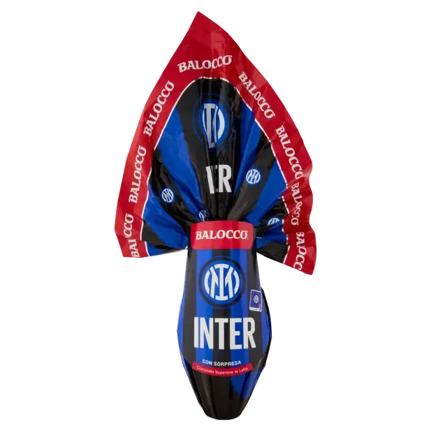 Balocco “Inter Milan” Milk Chocolate Easter Egg – 240g Football-Themed Egg with Surprise Gift