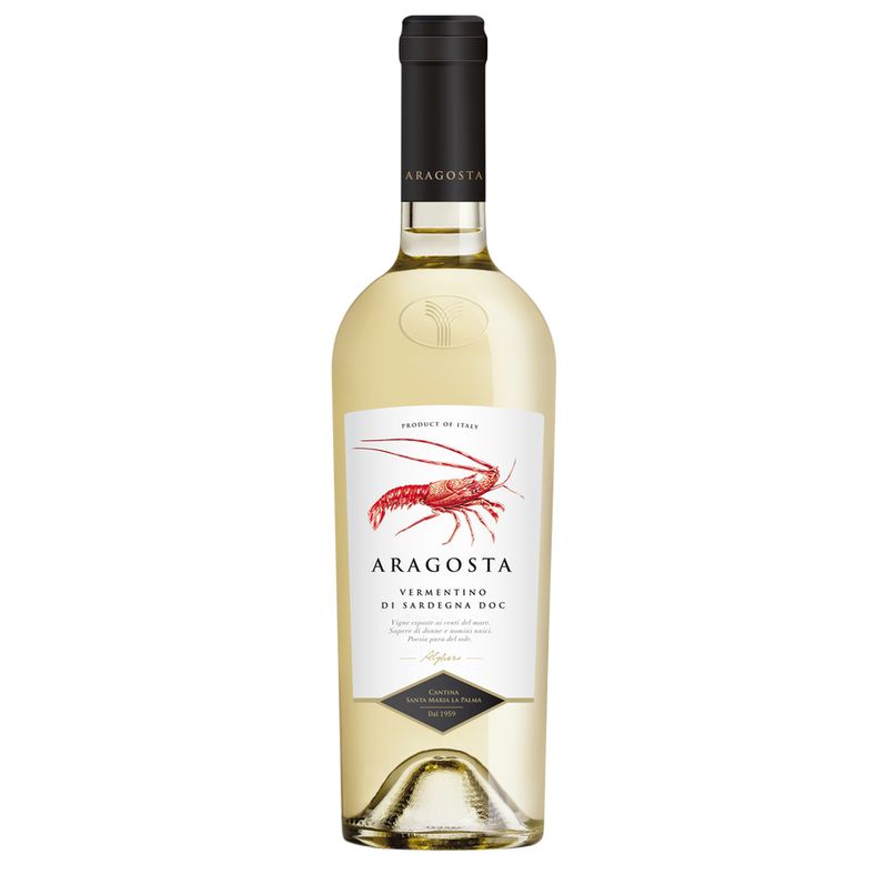 Aragosta Vermentino di Sardegna DOC 75cl white wine bottle