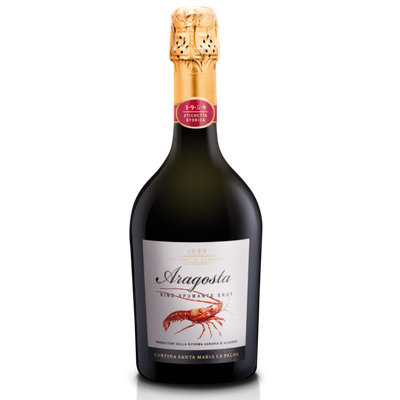 Aragosta Brut Spumante Bianco 75cl sparkling white wine bottle