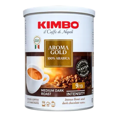 Kimbo Aroma Gold 100% Arabica Ground Coffee Tin - 250g