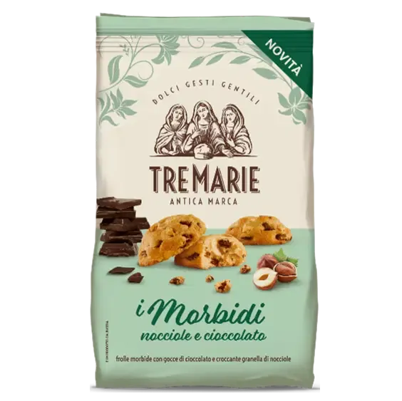Tre Marie Hazelnut &amp; Chocolate Cookies "i Morbidi" - 300g