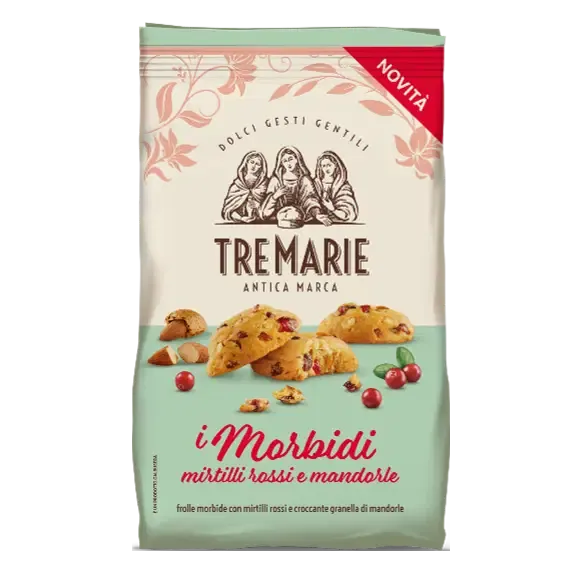Tre Marie Cranberry &amp; Almond Cookies "i Morbidi" - 300g