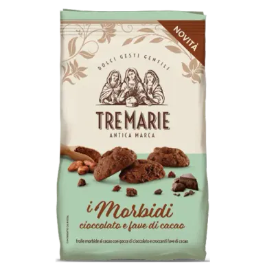 Tre Marie Cocoa & Chocolate Cookies "i Morbidi" - 300g Tre Marie Cocoa & Chocolate Cookies "i Morbidi" - 300g