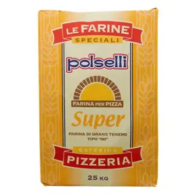 Polselli Super Pizza Flour– 25kg Italian Professional Pizza Flour BROKEN BAG (WRAPPED) Polselli Super Pizza Flour– 25kg Italian Professional Pizza Flour BROKEN BAG (WRAPPED)