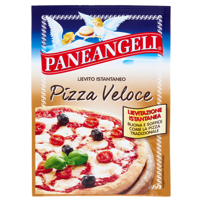 Paneangeli Pizza Veloce 26g instant pizza raising mix sachet with blue and gold packaging and pizza image