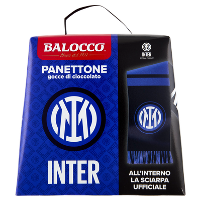 Balocco Inter Chocolate Chip Panettone 500g + Official Scarf Balocco Inter Chocolate Chip Panettone 500g + Official Scarf