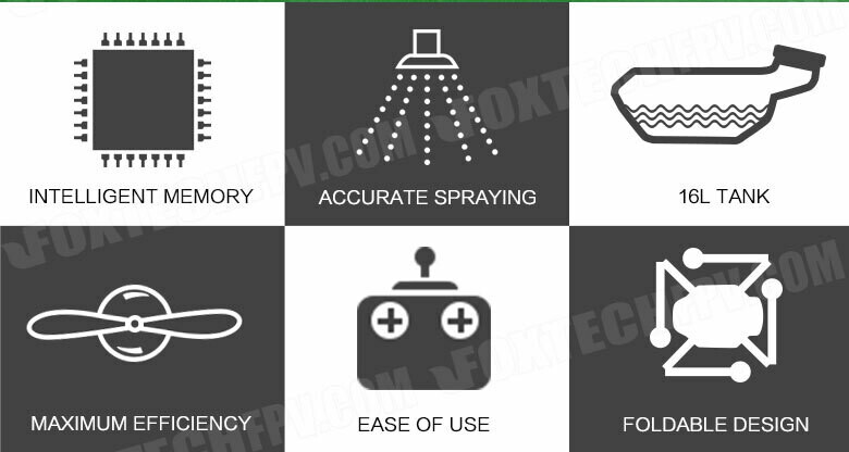 Drone Capacité 16L pulverisation + Batterie LIHV + chargeur