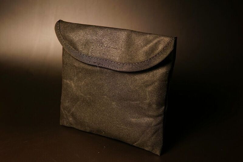 Eerder Xplorer pouch Black waxed cotton for Xplorer pockets and Radical Roll top bags