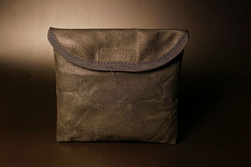 Eerder Xplorer pouch Black waxed cotton for Xplorer pockets and Radical Roll top bags