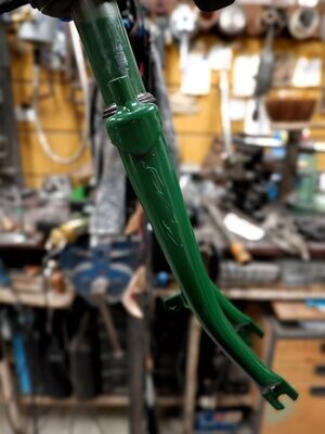Brompton front fork British racing green gloss used + shallow scratches on left leg