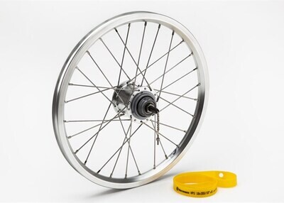 Brompton rear wheel BSR 3 speed Sturmey Archer silver