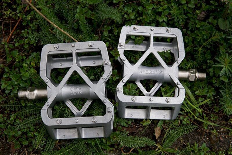 MKS Allways Silver Platform pedals, normal 9/16&quot; threaded (non EZY)