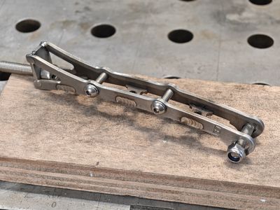 Eerder metaal front light bracket for SON and Cateye lights on Brompton G line, Mk1 + GoPro links and hardware for Sean T