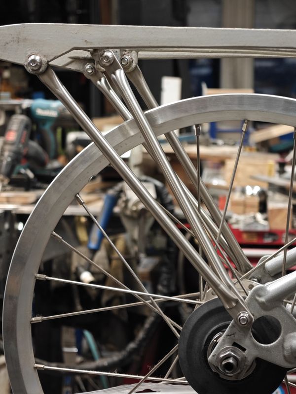 Rack stays stainless steel for the classic Brompton rack