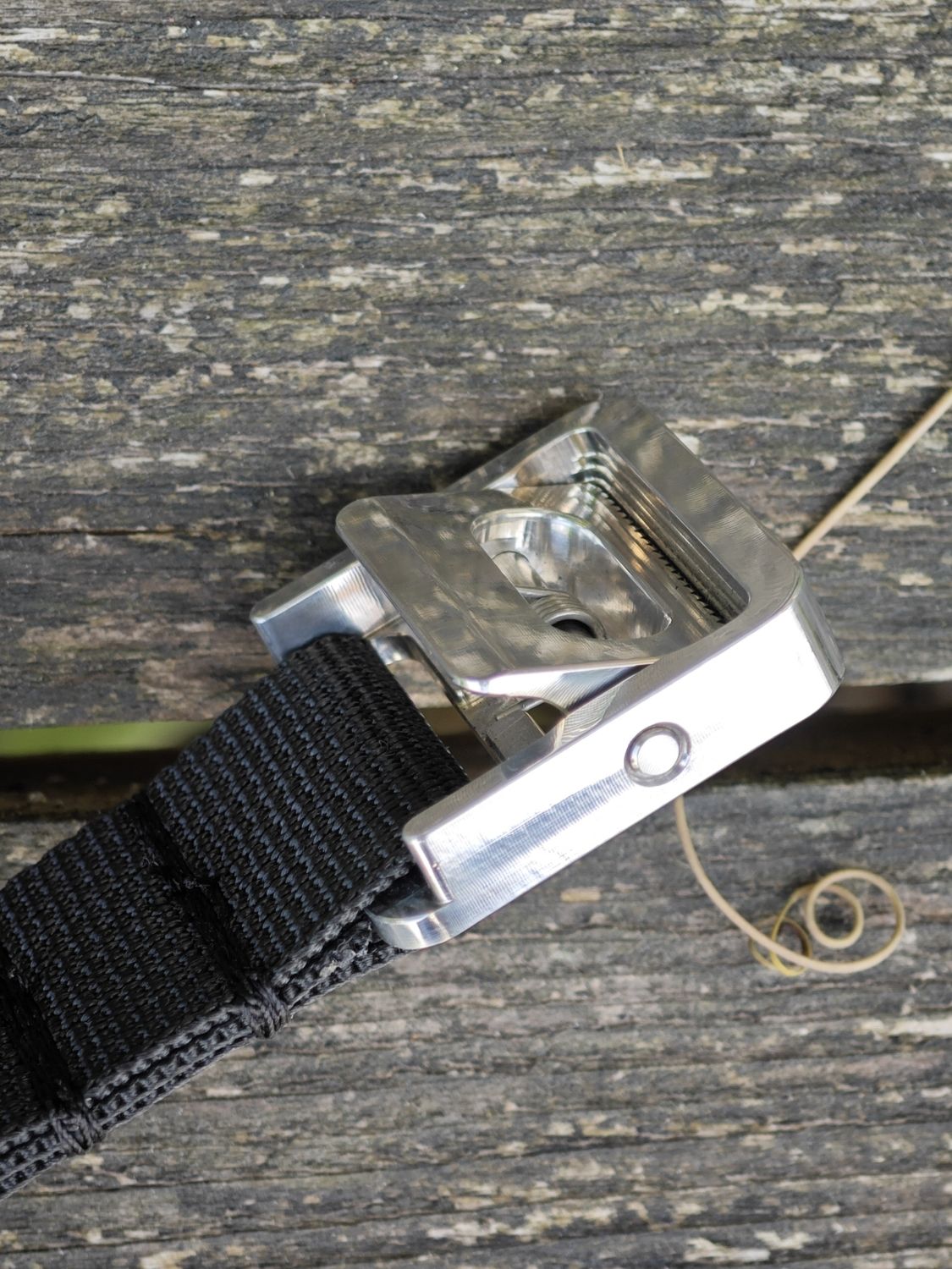Austere Manufacturing 1&quot; Cam Buckle RAW aluminium with optional webbing length, made to order