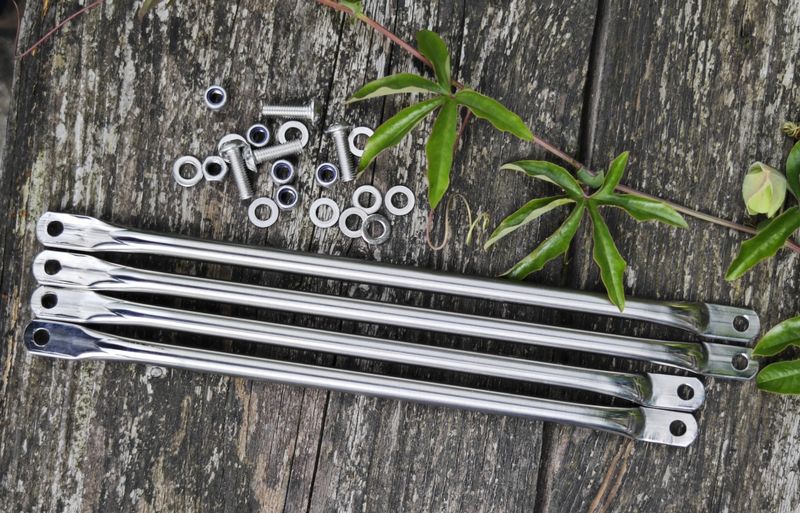 Rack stays stainless steel for the classic Brompton rack