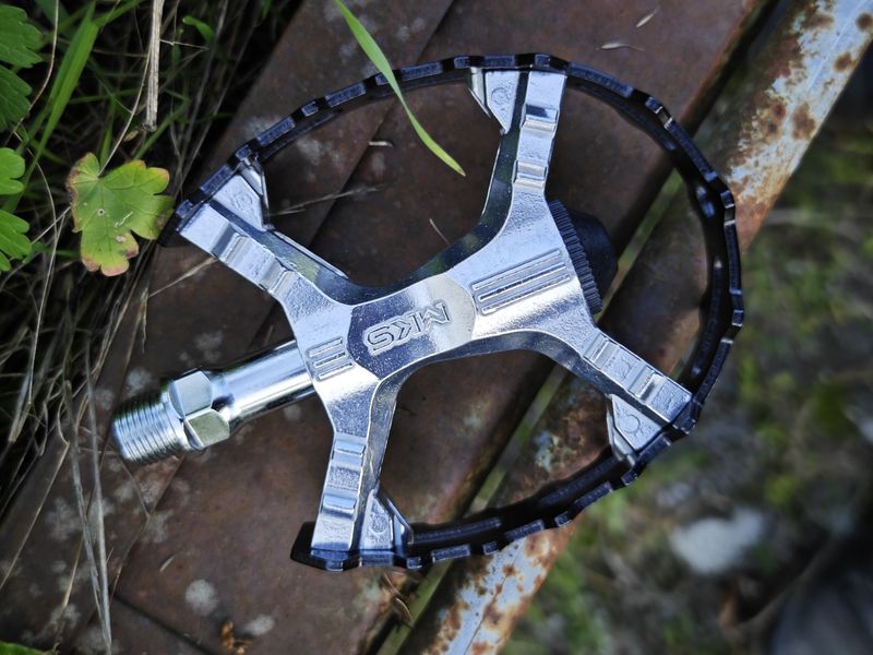 MKS XC-III Beartrap pedals, Black cage, polished Aluminium body, normal 9/16" threaded (non EZY)