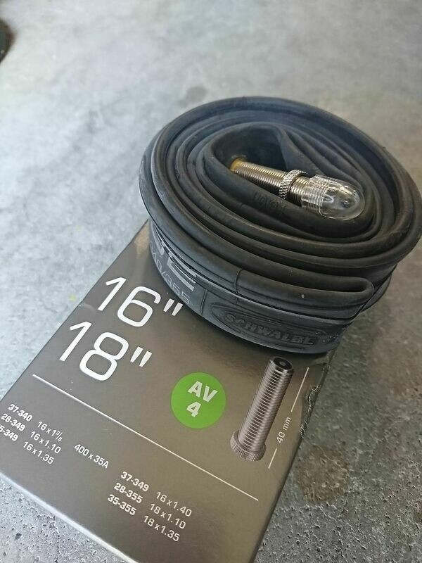 ​Schwalbe 16-18" 37-349 AV4 Inner Tube with brass Schräder valve